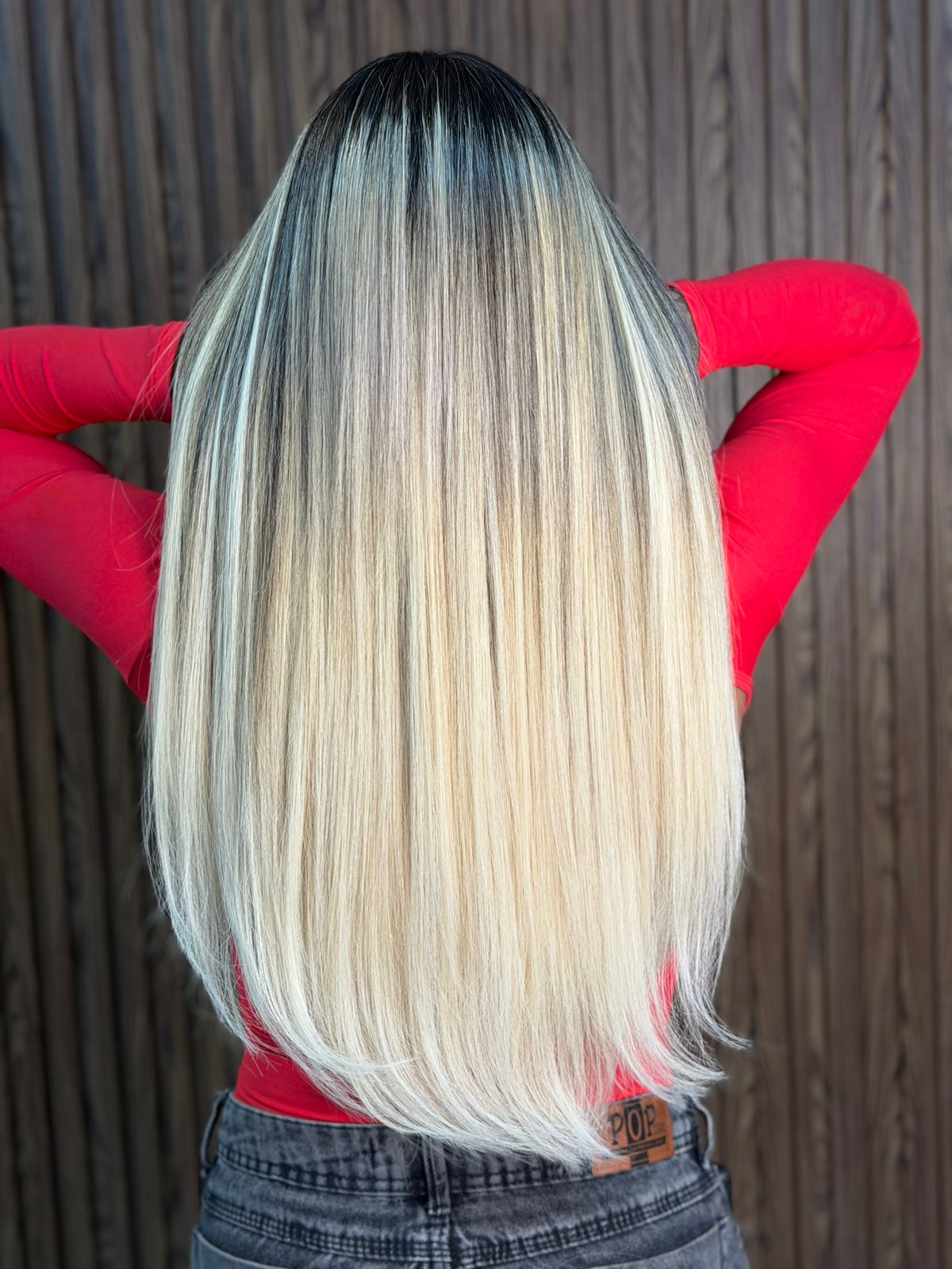 Transformação de cabelo com mega hair